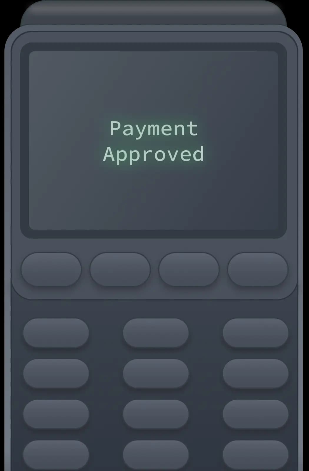 Payment approved displayed on a mobile phone screen